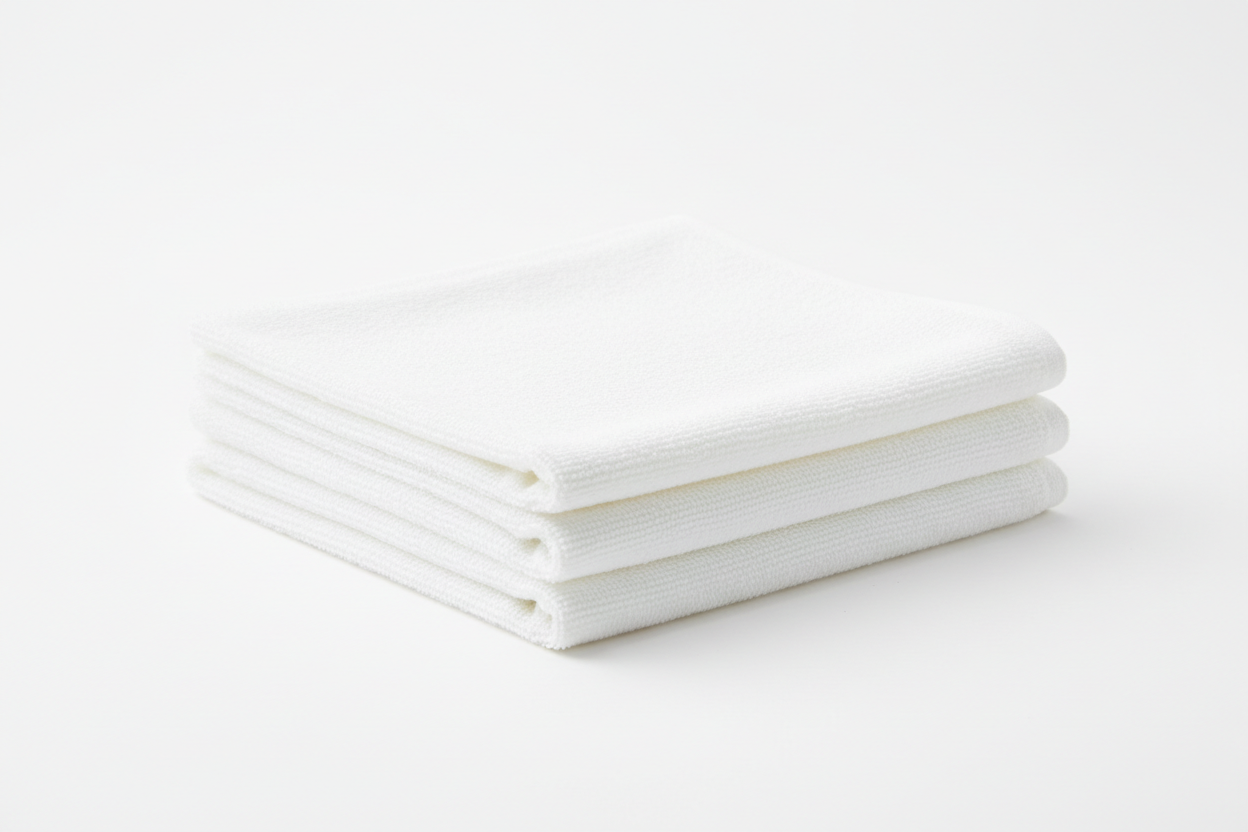 toalla blanca de manos lisa