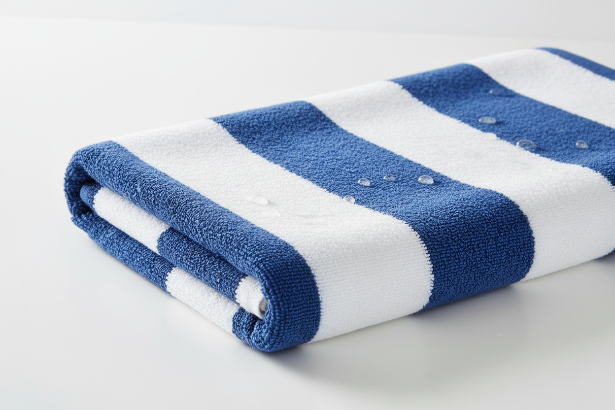 Toalla Argón  Listada 90*1.70 azul/Blanco Gris/Blanco beige/Blanco .850gr